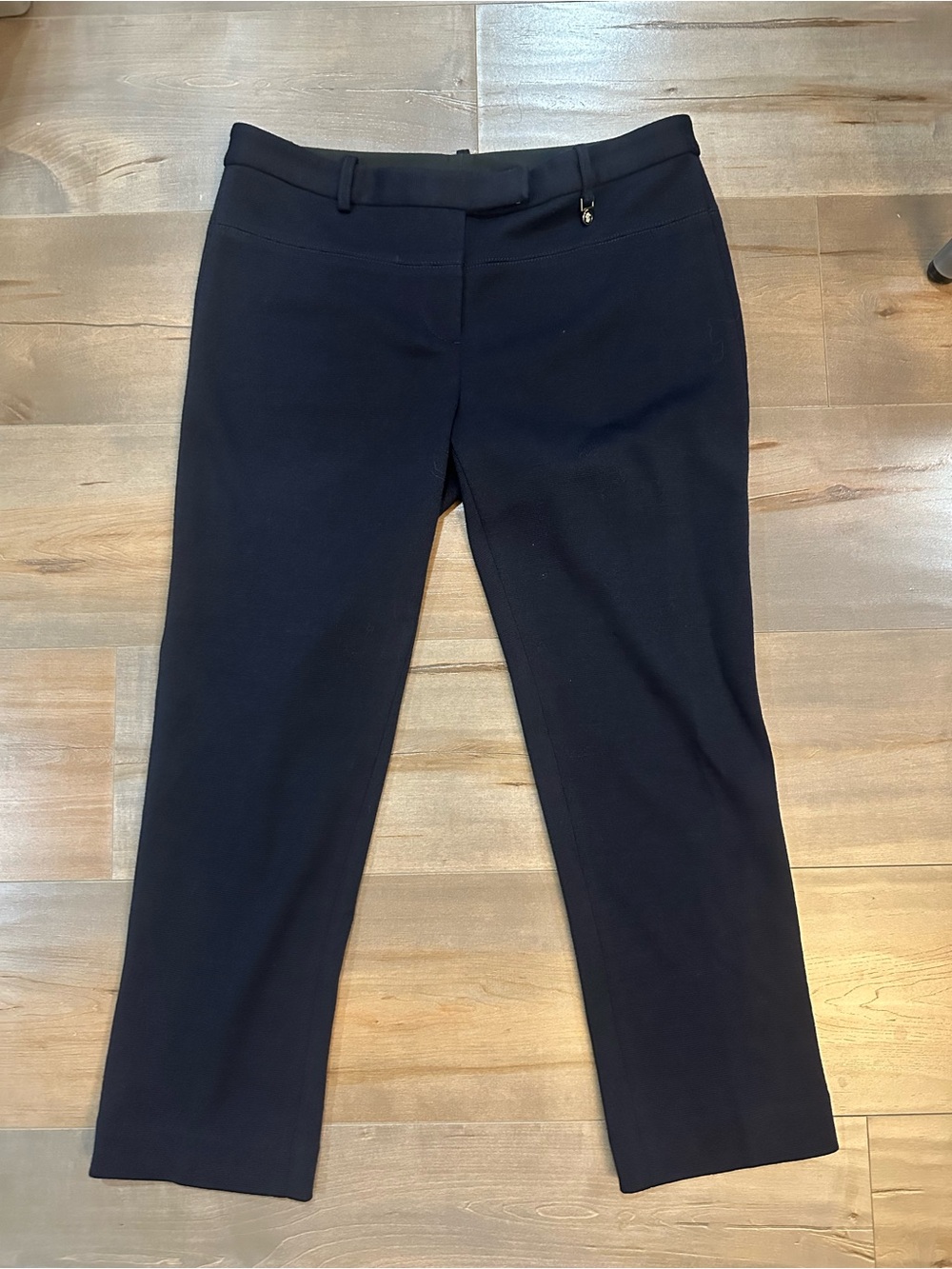 Tory Burch Black wool crop Straight-Leg Dress Pants